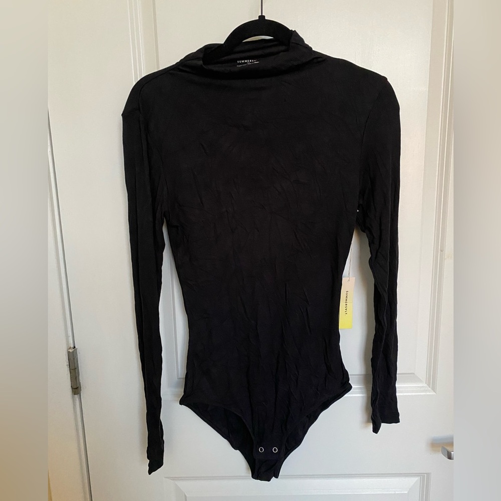 Summersalt Black Long Sleeve Bodysuit | Size XL